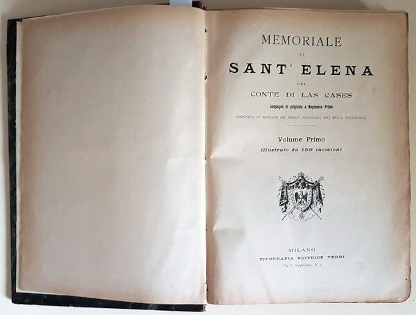 MEMORIALE DI SANT'ELENA del Conte di Las Cases compagno di …