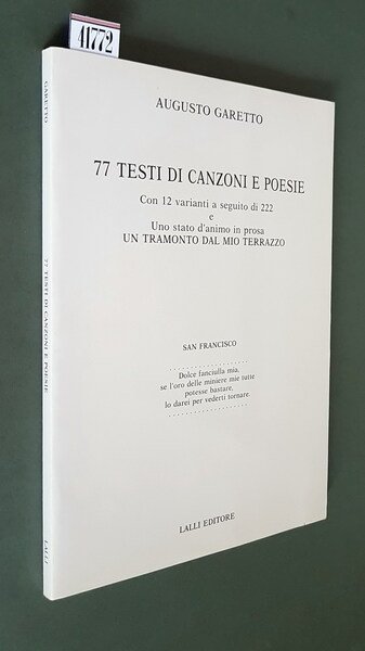 77 TESTI DI CANZONI E POESIE con 12 varianti a …