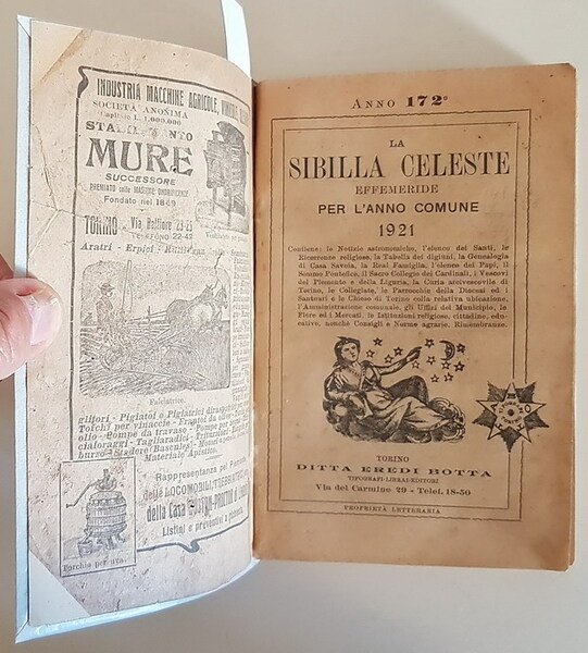 LA SIBILLA CELESTE - Effemeride per l'anno comune 1921 (anno …