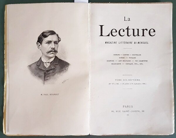 LA LECTURE, magazine littÃ©raire (TOME DIX-SEPTIEME complete) - N. 6 …
