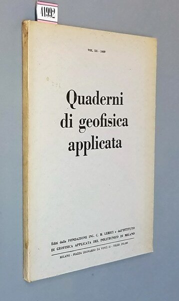 QUADERNI DI GEOFISICA APPLICATA - Vol. XX - 1959