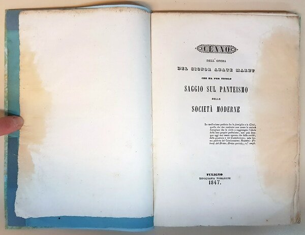 CENNO dell'opera del Signor Abate Maret che ha per titolo …