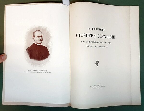 Il Professore GIUSEPPE CERNICCHI e le date principali della sua …