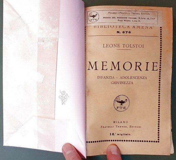 MEMORIE - Infanzia, adolescenza, giovinezza