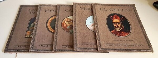 N. 5 fascicoli della raccolta I GRANDI MAESTRI DEL COLORE: LEONARDO DA VINCI, HOLBEIN, CARPACCIO, VERONESE, EL GRECO