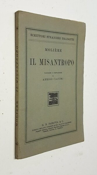 IL MISANTROPO versione e prefazione di Arrigo Cajumi