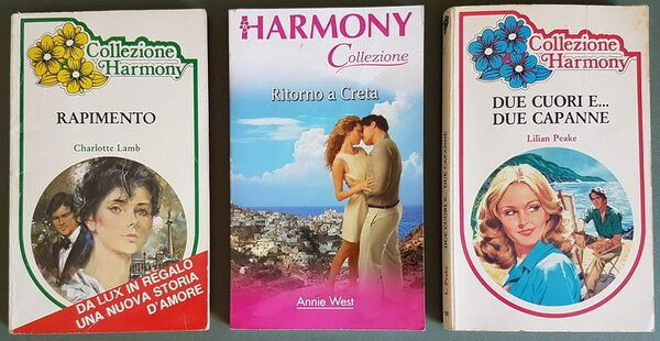 N. 3 volumi della Collezione HARMONY: RAPIMENTO - DUE CUORI …