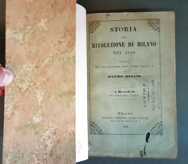 STORIA DELLA RIVOLUZIONE DI MILANO NEL 1848 desunta dalle Opere …