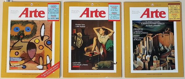 N. 5 riviste: ARTE mensile di arte, cultura, informazione (anno …