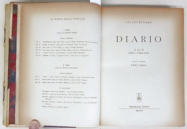 DIARIO - N. 2 vol.: PARTE PRIMA 1887-1900 e PARTE …