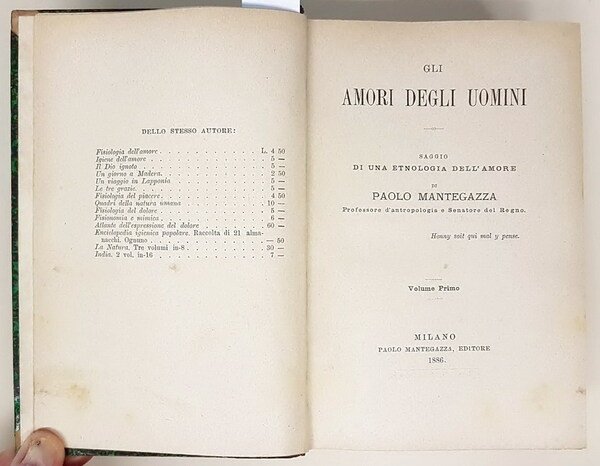 GLI AMORI DEGLI UOMINI (volume I e II)
