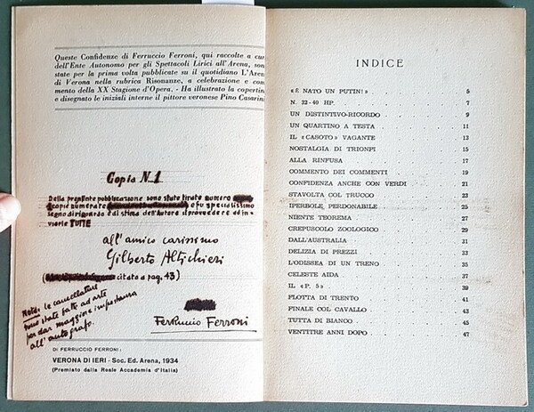 L'ARENA IN CONFIDENZA