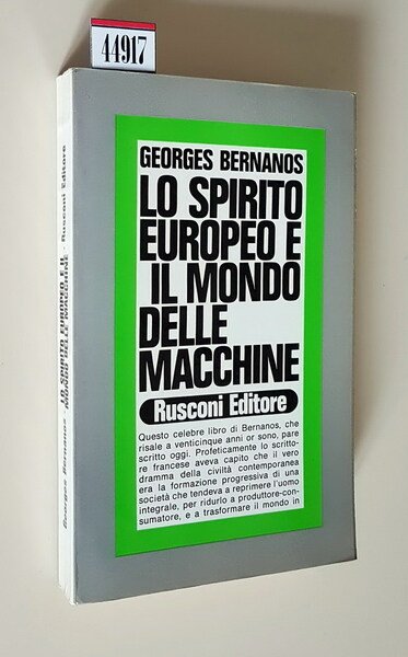 LO SPIRITO EUROPEO E IL MONDO DELLE MACCHINE