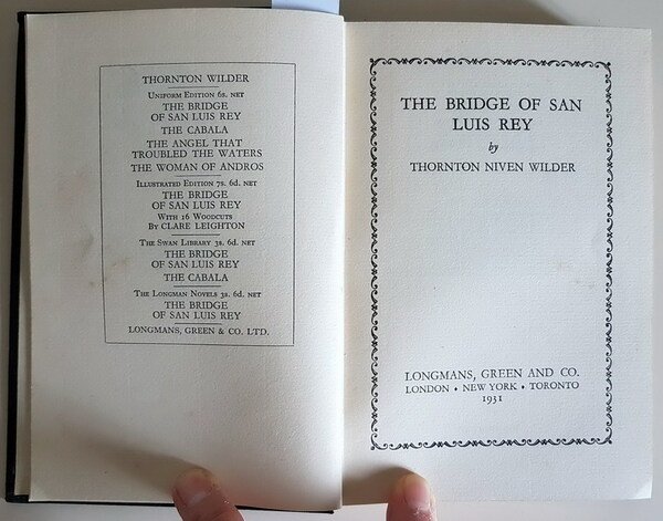 THE BRIDGE OF SAN LUIS REY