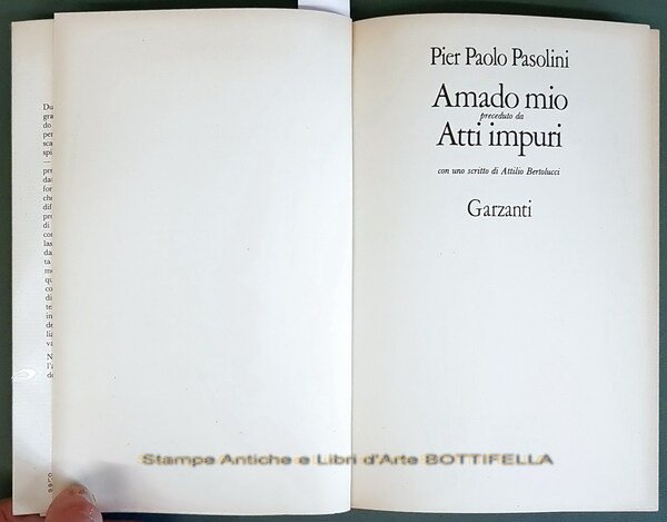 AMADO MIO preceduto da ATTI IMPURI con uno scritto di …