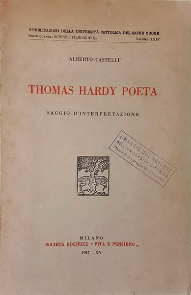 THOMAS HARDY POETA - Saggio d'interpretazione