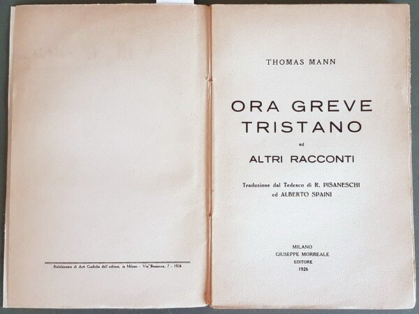 ORA GREVE TRISTANO ed altri racconti