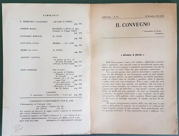 IL CONVEGNO - Rivista di letteratura e di arte - …