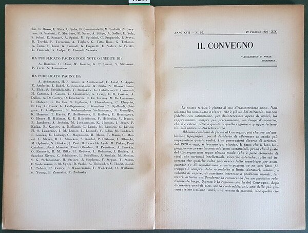 IL CONVEGNO - Rivista di letteratura e di arte - …