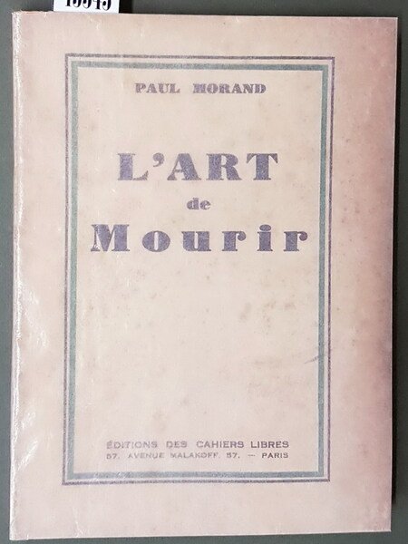 L'ART DE MOURIR suive de Le Suicide en Litterature