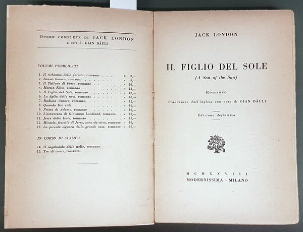 IL FIGLIO DEL SOLE (a son of the sun)