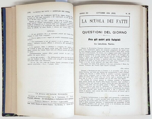 LA SCUOLA DEI FATTI (anno XV - da gennaio a …