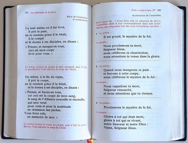 MISSEL DU DIMANCHE - Texte liturgique officiel