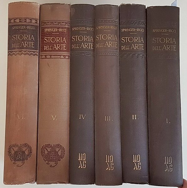 MANUALE DI STORIA DELL'ARTE (opera competa) - N. 6 volumi