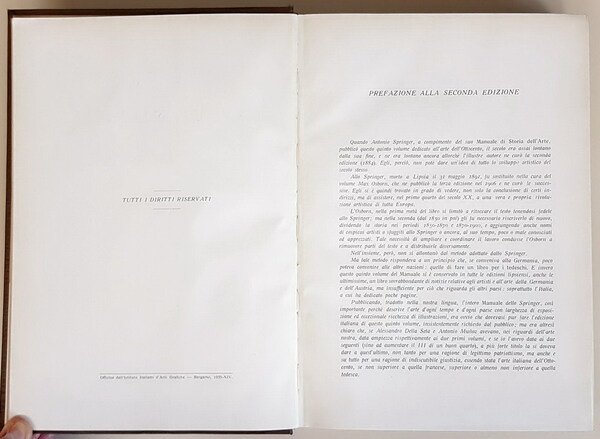 MANUALE DI STORIA DELL'ARTE (opera competa) - N. 6 volumi