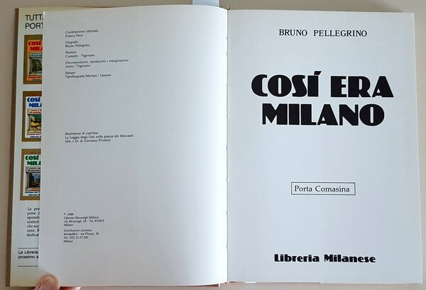 COSI' ERA MILANO scorci e memorie di antiche contrade - …