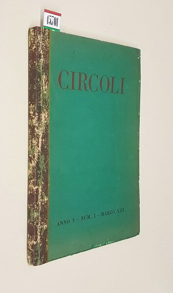 CIRCOLI RIVISTA DI LETTERATURA E CRITICA (anno V) - Num. …