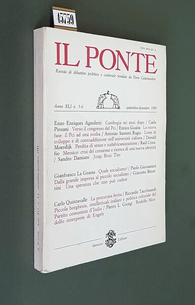Rivista mensile: IL PONTE (anno XLI) - N. 5-6 (settembre-dicembre …