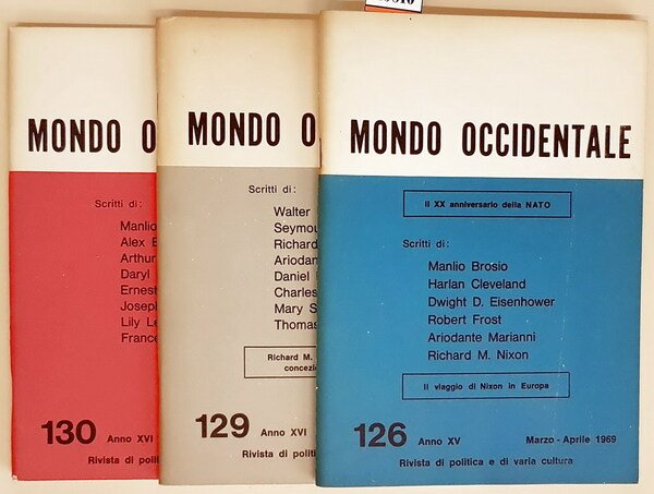 MONDO OCCIDENTALE - N. 3 fascicoli (N. 126 - 129 …