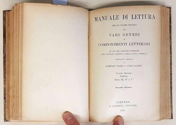 MANUALE DI LETTURA per lo studio pratico dei VARI GENERI …