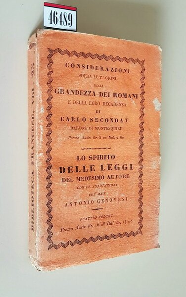CONSIDERAZIONI SOPRA LE CAGIONI DELLA GRANDEZZA DE' ROMANI E DELLA …