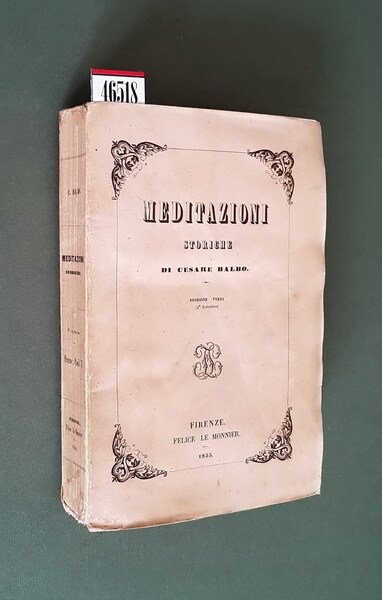 MEDITAZIONI STORICHE di CESARE BALBO