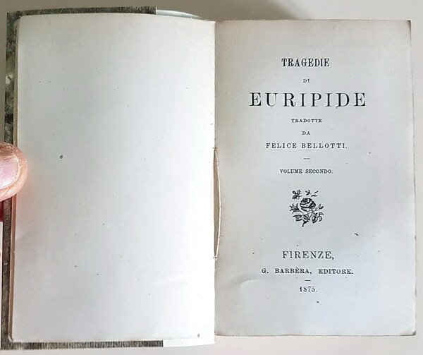 TRAGEDIE DI EURIPIDE (volumi I e II)