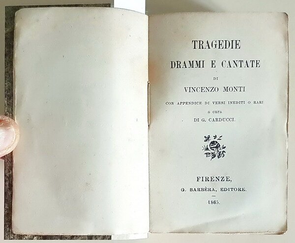 TRAGEDIE DRAMMI E CANTATE