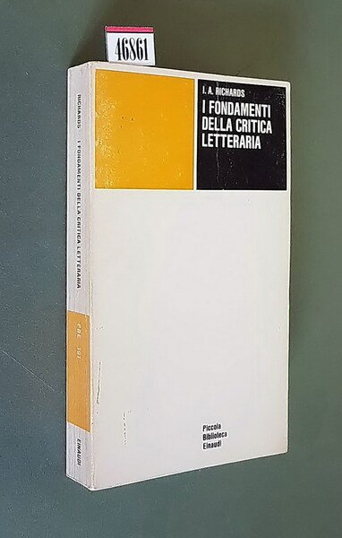 I FONDAMENTI DELLA CRITICA LETTERARIA con un saggio introduttivo di …