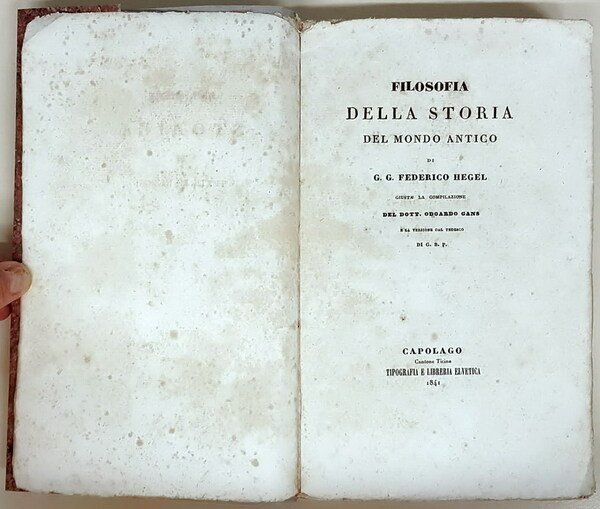 FILOSOFIA DELLA STORIA DEL MONDO ANTICO