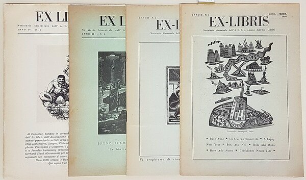 N. 4 numeri del Notiziario bimestrale EX-LIBRIS: N. 1 (anno …