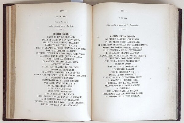ISCRIZIONI E POESIE ITALIANE E LATINE e TRADUZIONE D'UNA PARTE …