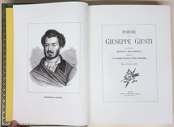 POESIE DI GIUSEPPE GIUSTI illustrate da Adolfo Matarelli, commentate dal …