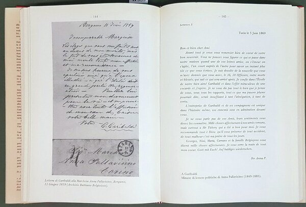 Lettere inedite di GIUSEPPE GARIBALDI alla marchesa ANNA PALLAVICINO