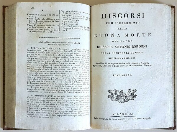 DISCORSI PER L'ESERCIZIO DELLA BUONA MORTE (tomi I, II, III, …