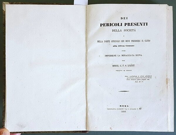 DEI PERICOLI PRESENTI DELLA SOCIETA' E DELLA PARTE SPECIALE CHE …