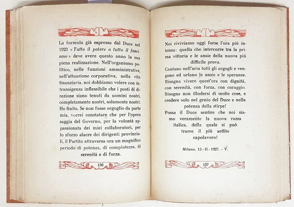 UNA RIVOLUZIONE E UN CAPO con prefazione di S. E. …