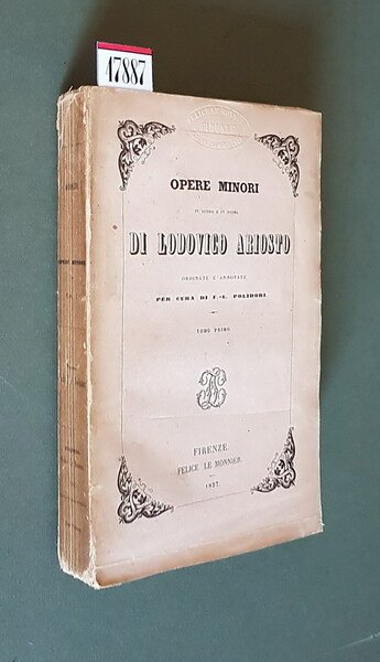 OPERE MINORI DI LUDOVICO ARIOSTO (tomo I.)
