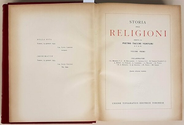 STORIA DELLE RELIGIONI (volumi I e II)