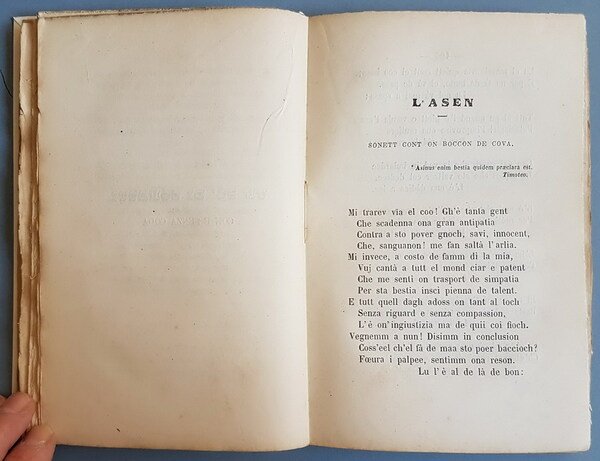 RACCOLTA COMPLETA DEI VERSI MILANESI E ITALIANI DI ANTONIO PICOZZI …